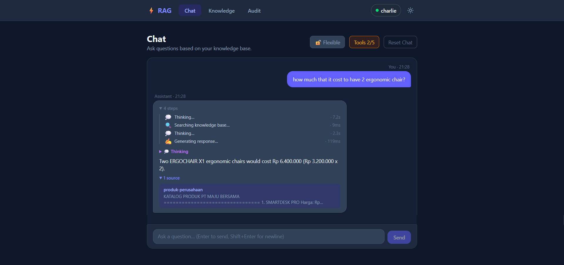 Generic RAG screenshot 1